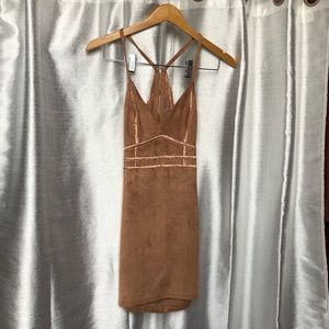 Suede And Lace Mini Dress